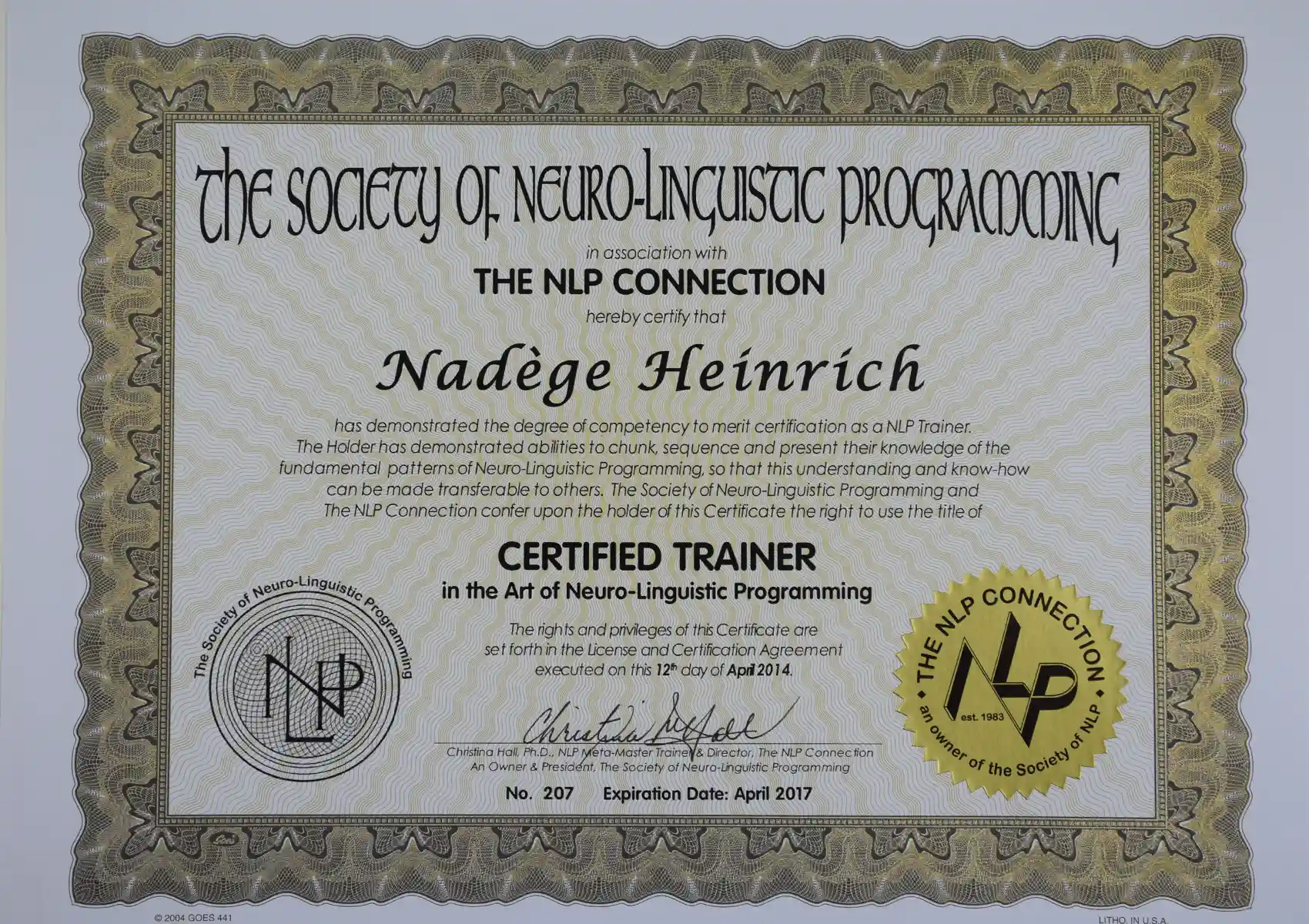 Trainer Nadege HEINRICH
